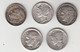 8001  USA   LOT   5  X  ONE DIME  SILVER COIN - 1916-1945: Mercury (kwik)