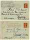 FRANCE - 1911/12 2xCP 10c Semeuse (datées 104 & 127) Adressées En Allemagne - Standaardpostkaarten En TSC (Voor 1995)