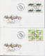 1999. DANMARK. LOCAL BIRDS Complete Set In 4-blocks On FDC 29.9.99.  (Michel 1223-1226) - JF433976 - Lettres & Documents