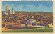 United States Cincinnati Union Terminal Bird`s Eye View Linen Postcard - Cincinnati