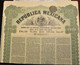 Republica Mexicana (Emprunt Extérieur Mexicain 4% Or De 1910 - Obligation De £20 - Mexique. - Banca & Assicurazione