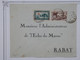 BG11 MAROC  BELLE LETTRE 1941  A RABAT  +SURCHARGE 40C+ AFFR. INTERESSANT - Storia Postale