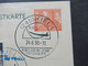 Berlin (West) 1950 Sonderpostkarte 100 Jahre Oberpostdirektion Berlin P 10 Mit ZuF Bauten Und SSt Kiel 1 Kieler Woche - Postales - Usados