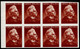 NORWAY 1951 EDVARD GRIEG MACHINE TEST PRINT MINT IMPERFORATED BLOCK OF 8 STAMPS ** - Variedades Y Curiosidades