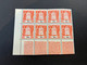 (stamp 19-10-2022) Mint - Australia - Stamp Duty (bloc Of 8 With Tab) 1 Cent Green & 3 Cents Orange - Fiscali