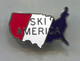 Ski Skiing Jumping - SKI AMERICA, Vintage Pin Badge Abzeichen, Enamel - Sports D'hiver