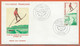 SPORT SKI NAUTIQUE POLYNESIE 3 LETTRES FDC DE 1971 - Water-skiing