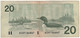 CANADA  $ 20 Dollars  P97b  1991 ( Queen Elizabeth II - Ducks Common Loon, At Back   Sign. Bonin-Thiessen) - Canada