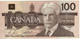 CANADA  $ 100 Dollars  P99a  1988 ( Sir Robert Borden + Canadian Goose  At Back  Sign. Thiessen & Crow ) - Canada
