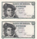 CRBS0501 PAREJA CORRELATIVA BILLETES ESPAÑA 5 PESETAS 1948 SERIE H SIN CIRCULAR - 5 Pesetas