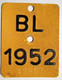 Velonummer Basel-Land BL 52 (original Gelb) - Plaques D'immatriculation