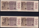 4x 500 Millionen Mark 1.9.1923 - FZ AB Mit 2x 2 Laufender KN (DEU-125a) - 500 Millionen Mark