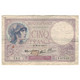 France, 5 Francs, Violet, 1940, T.67942, TB, Fayette:04.18, KM:83 - 5 F 1917-1940 ''Violet''