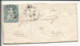 Petite Lettre Suisse, Timbre 5 Ct Non Dentelé, Rheineck SG - Teufen AR (5.7.1858) Format 19-13 - Brieven En Documenten