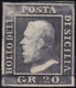 20 Gr. Grigio Scuro Pos.31 Sass 13c MH* Cv 2000 - Sicilia