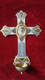 Crucifix émail Cloisonné Sur Bronze, Visage Du Christ Argent - Arte Religioso