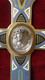 Crucifix émail Cloisonné Sur Bronze, Visage Du Christ Argent - Religious Art