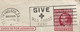 USA 1957, STATIONERY CARD USED ,GIVE RED CROSS FUND SLOGAN, PRINTED  WAR MEMORIAL BUILDING MEETING,PROGRAM CARD - Covers & Documents