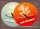 AVIATION - LOT DE 2 AUTOCOLLANTS PUBLICITAIRES AIR FRANCE - Stickers