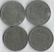 4 Pièces De Monnaie  1 Franc 1942- 1946 Version Belgie/ Belgique - 1 Frank