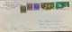 HONG KONG 1986, USED COVER TO USA ,UNIVERSITY OF HONG KONG,DRAGON BOAT FESTIVAL 2 STAMPS, QUEEN TOTAL 5 STAMPS ,KOWLOAN - Cartas & Documentos