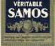 Etiquette VINS D'ORIGINE VÉRITABLE SAMOS GRÈCE// Dorée. NEUVE RARISSIME Années 1930 - Bateaux à Voile & Voiliers