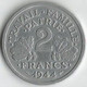 Pièce De Monnaie 2 Francs  Etat Français 1944 C (2) - 2 Francs