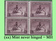 1937 ** RUANDA-URUNDI = RU 102 MNH ETHNIC SET POT PREPARATION ( BLOCK X 4 STAMPS WITH ORIGINAL GUM ) - Ungebraucht