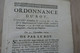 Ordonnance Du Roi Du 31/12/1734 Languedoc Provence Dauphiné Munitionnaire Armée D'Italie - Gesetze & Erlasse