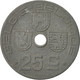 Monnaie, Belgique, 25 Centimes, 1942, TTB, Zinc, KM:132 - 25 Centimes