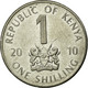 Monnaie, Kenya, Shilling, 2010, British Royal Mint, TTB, Nickel Plated Steel - Kenya