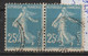 2 Timbres Type SEMEUSE CAMEE N° 140 Avec Défaut De Centrage - Used Stamps
