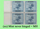 1925 ** RUANDA-URUNDI = RU 074 MNH VLOORS -2- UBANGI HEAD (Male) ( BLOCK X 4 STAMPS WITH ORIGINAL GUM ) - Ongebruikt