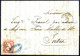 Cover 1853, Lettera Da Torino Del 10.4 Per Intra, Affrancata Con Un 40 C. Rosa Carminio, Certificato Alberto Diena, Sass - Sardinië