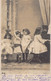 CPA Enfants - 4 Petites Filles En Robe Blanches - Danses Enfantines - Piano - Dos Non Divisé - Gruppen Von Kindern Und Familien