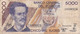 BILLETE DE ECUADOR DE 5000 SUCRES DEL 26 DE MARZO DEL 1999 (BANKNOTE) TORTUGA-TURTLE-PINGUINO-PENGUIN - Ecuador