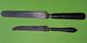 Lot 2 Anciens COUTEAUX - Manche Bois Ou Corne ? - "laissés Dans Leur Jus" - Initiales Familiale MF - Vers 1900 - Knives