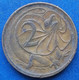 AUSTRALIA - 2 Cents 1972 "frill-necked Lizard" KM# 63 Elizabeth II Decimal Coinage (1971-2022) - Edelweiss Coins - 2 Cents