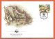 ANIMAUX RHINOCEROS SWAZILAND 4 LETTRES FDC WWF DE 1987 - Cajas Para Sellos