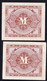 2x ½ Mark 1944 Mit Laufender KN - Alliierte Militärbehörde AMB (AMB-1a) - 1/2 Mark