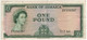 JAMAICA  1 Pound  P51Cd   L.1960    " Queen Elizabeth II + Tractor At Back " - Jamaique