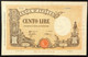 100 LIRE BARBETTI GRANDE B FASCIO 15 03 1943  CARTA FRESCA E BEI COLORI Leggermente Pressato LOTTO 3121 - 100 Liras