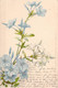 CPA FLEURS - Illustration Fleurs Bleues Et Blanches - Dos Non Divisé - Fleurs