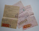 Bulgaria Lot Of 3 Document, Selection Ww2-1940s W/Various Color Fiscal Revenue Stamps, Timbres Fiscaux Bulgarie (38501) - Official Stamps