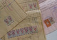 Bulgaria Lot Of 3 Document, Selection Ww2-1940s With Rare Color Fiscal Revenue Stamps, Timbres Fiscaux Bulgarie (38482) - Sellos De Servicio