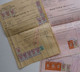 Bulgaria Lot Of 3 Document, Selection Ww2-1940s With Rare Color Fiscal Revenue Stamps, Timbres Fiscaux Bulgarie (38481) - Official Stamps