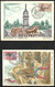 France  Vignette Club Philatélique Toulonnais,2 Différentes Sur Carte Postale Fête Du Timbre 1962 - Toulon - Expositions Philatéliques