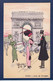 CPA Paris Illustrateur Mode Chapeau Femme Woman Non Circulé Litho Estampe Voir Dos - Lots, Séries, Collections