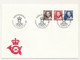 DANEMARK => 3 Enveloppes FDC - La Reine Margrethe II - 1982 - FDC