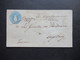 AD Mecklenburg-Schwerin 1857 GA Umschlag U 4 Fünf Schilling Stempel L2 Grabow 27.12. Rückseitig Bahnpost Stempel - Mecklenburg-Schwerin